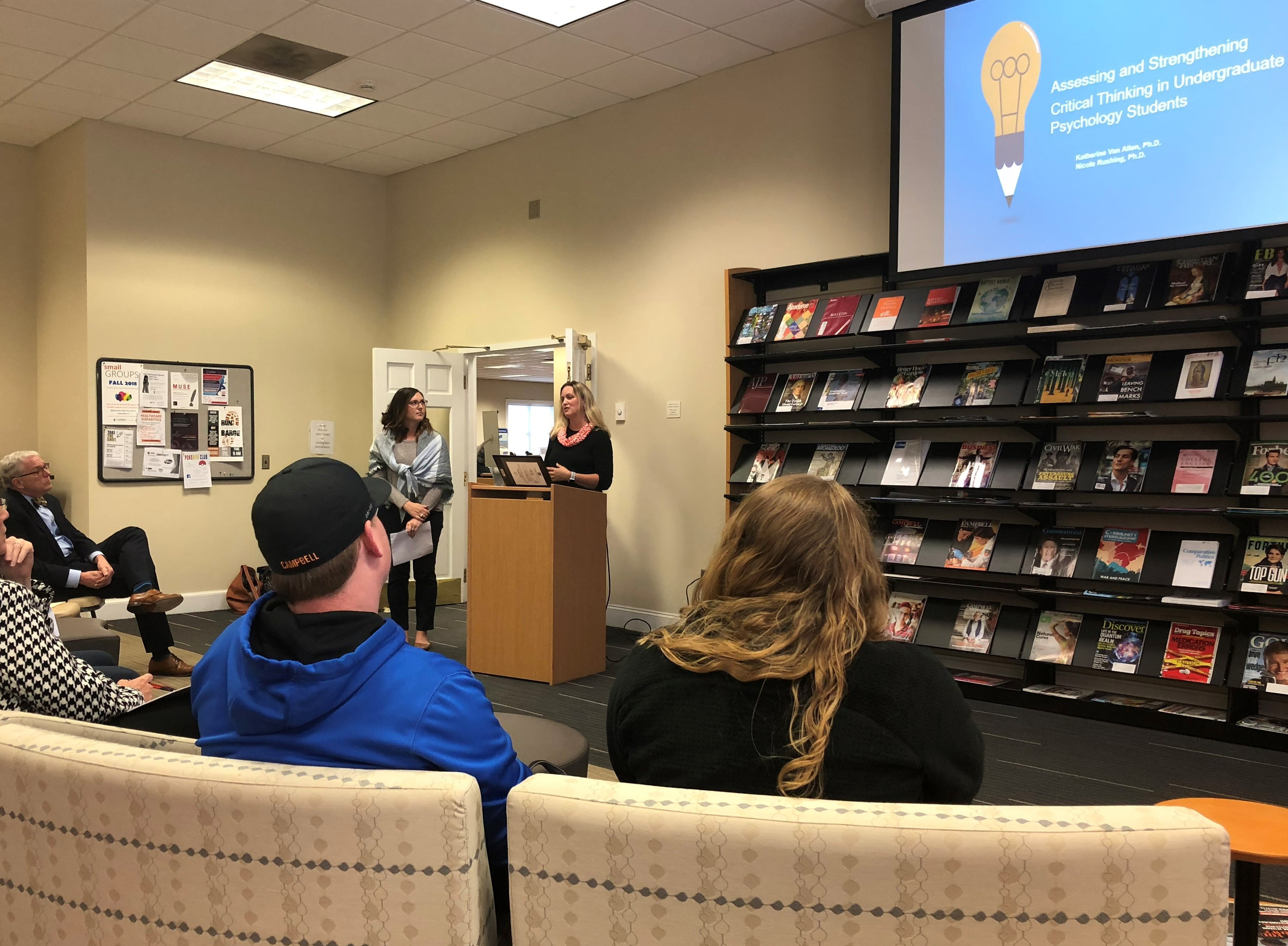 Faculty members presenting at Faculty Lightning talks