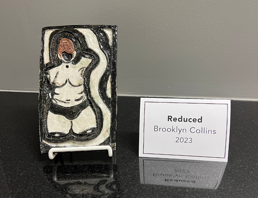 Brooklyn Collins, Reduced, ceramic relief